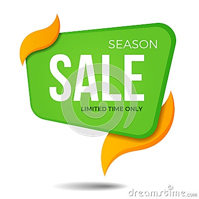 Season sale label price tag banner sticker badge template design Vector Illustration