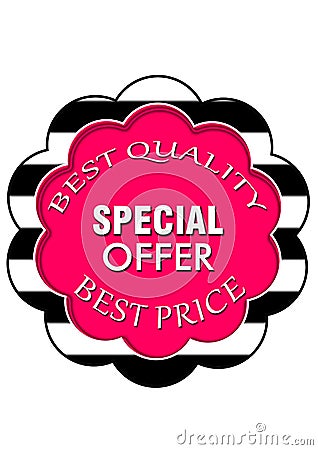 Season sale special best quality offer button web icon Stock Photo
