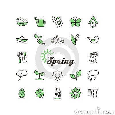 Season - spring. Vector Illustration