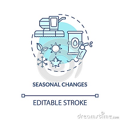 Seasonal changes concept icon Vector Illustration