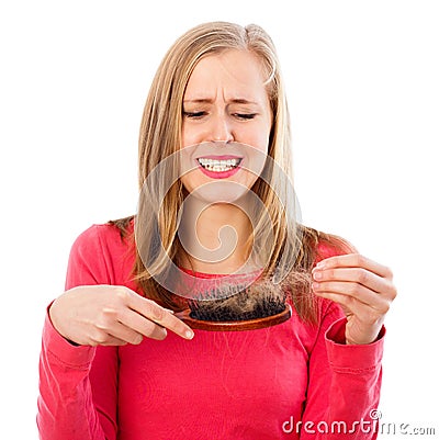 Seasonal Hair Loss Stock Photo