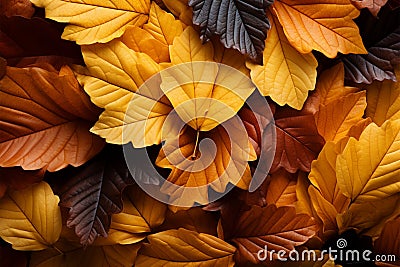 Seasonal splendor autumn leaves background Stock Photo