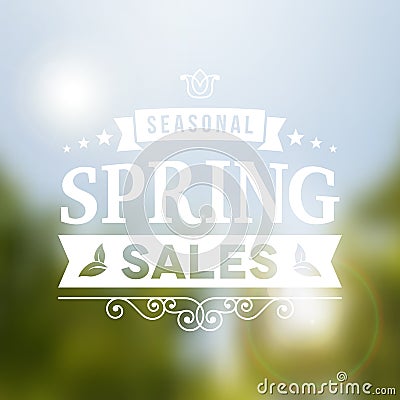Seasonal spring sales business adverisement background Vector Illustration