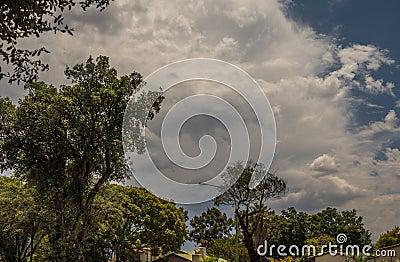 Seasonal stormy summer weather Gauteng South Africa Stock Photo