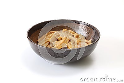 Seasoned bamboo shoots that is chinese food in a bowl Stock Photo