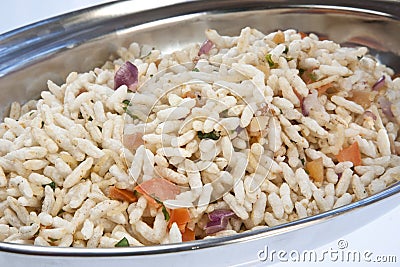 Seasoned Puffed Rice Stock Photo