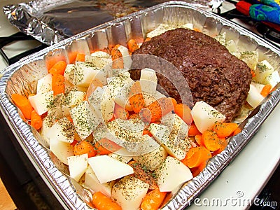 Meatloaf Dinner ready to serve Stock Photo