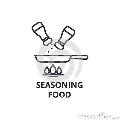 Seasoning food line icon, outline sign, linear symbol, vector, flat illustration Vector Illustration