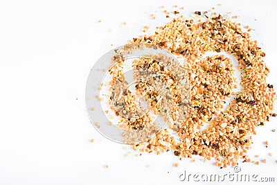 Seasoning for a heart-shaped soup Stock Photo