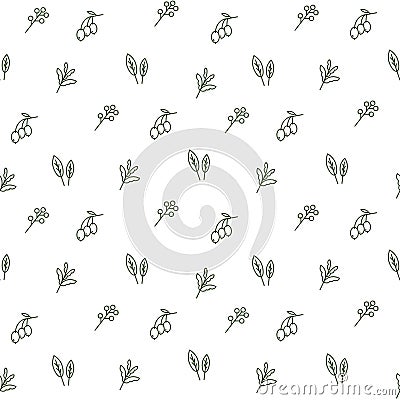 Seasoning icons seamless vector pattern. Herbs icon texture. Vector Illustration