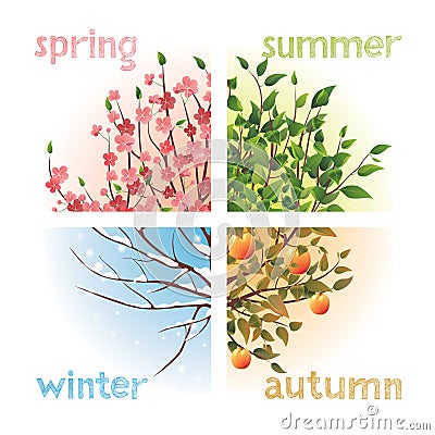 Seasons Vector Illustration