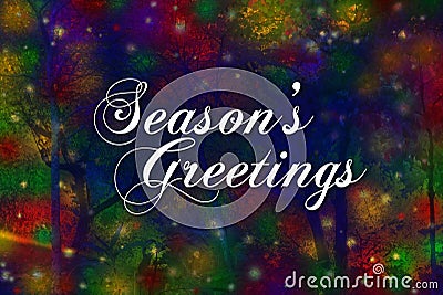 Seasons Greetings Card Stock Photo