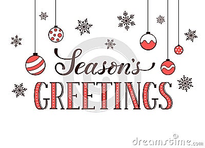 Seasons greetings card Vector Illustration