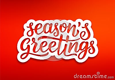 Seasons greetings modern typography Vector Illustration