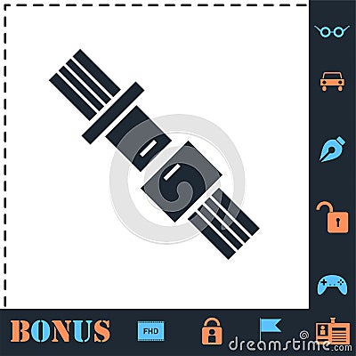 Seat belt icon flat Vector Illustration