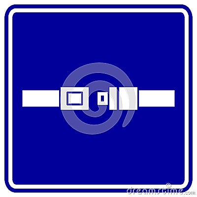 Seat belt vector sign Vector Illustration