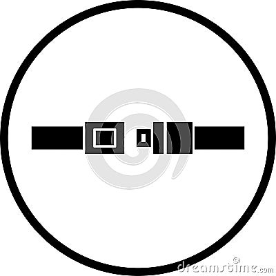 Seat belt vector symbol Vector Illustration