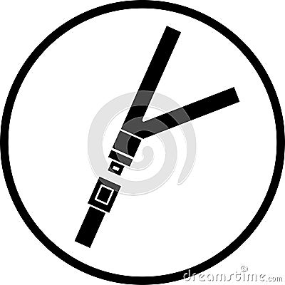 Seat belt vector symbol Vector Illustration