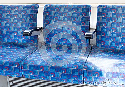 Seat in the London metro coach Editorial Stock Photo