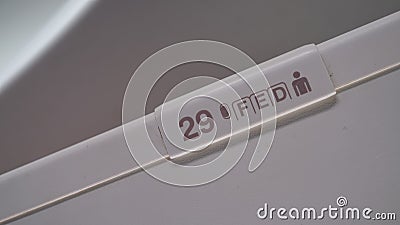 Seat number on board. Editorial Stock Photo