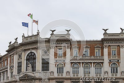 Art Nouveau construction from 1920 based on a Donghi design. Stock Photo