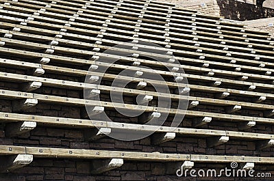 Seating at Red Rocks Amphitheater Stock Photo