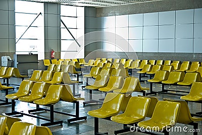 Seats at the airport Stock Photo