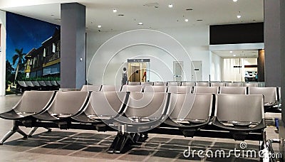 Seats at the airport Editorial Stock Photo