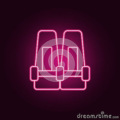 seats in cinema icon. Elements of Cinema in neon style icons. Simple icon for websites, web design, mobile app, info graphics Stock Photo