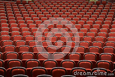 Seats in empty theatre Stock Photo