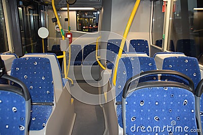 Seats inside Dubai RTA bus Editorial Stock Photo