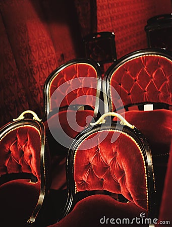 Seats in the Opera Garnier Stock Photo