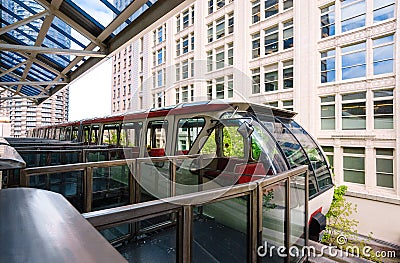 Seattle Center Monorail Editorial Stock Photo
