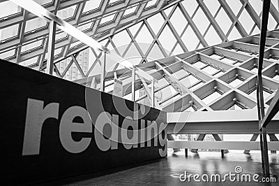 Seattle Central Library top floor. Editorial Stock Photo