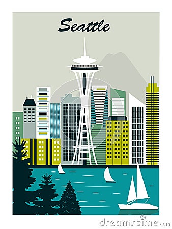 Seattle city. Vector Illustration