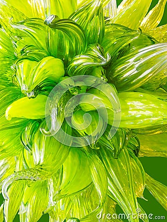 Seattle Dale Chihuly Glass Art Closeup Editorial Stock Photo