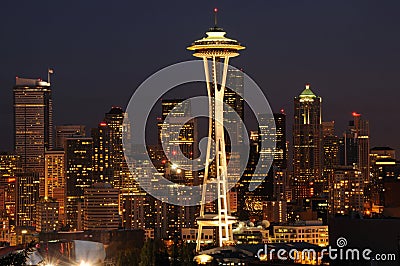 Seattle Downtown Cityscape Stock Photo