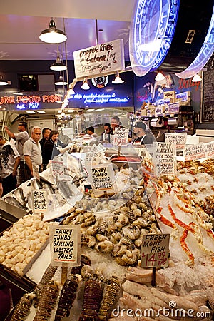 Seattle fish market Editorial Stock Photo