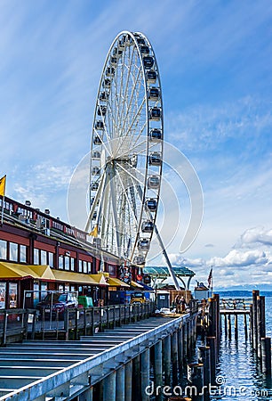 Seattle Great Ferris Wheel 2 Editorial Stock Photo