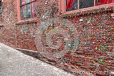 Seattle Gum Wall Editorial Stock Photo