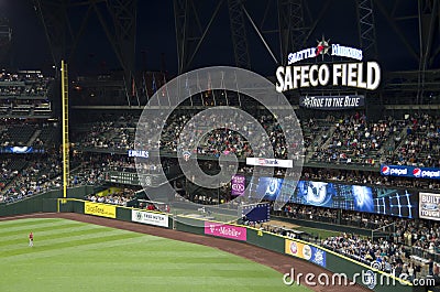 Seattle mariners vs la angels 2015 baseball game Editorial Stock Photo