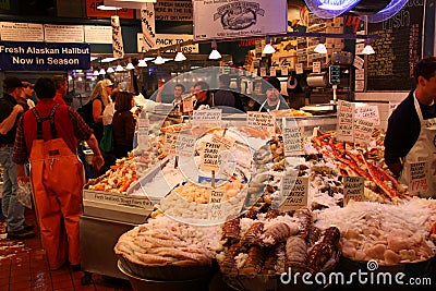 Seattle - Seaford for sale at Pike Place Market Editorial Stock Photo
