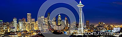 Seattle skyline panorama Editorial Stock Photo