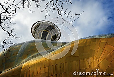 Seattle Space Needle and the Experience Music Project Editorial Stock Photo