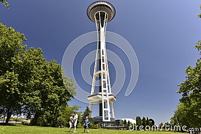 Seattle, Space Needle Tower Editorial Stock Photo