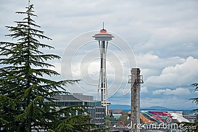 Seattle Spaceneedle Golden Anniversary Editorial Stock Photo