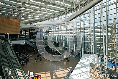 Seattle Tacoma SEA Airport Terminal Editorial Stock Photo