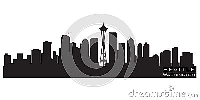 Seattle, Washington skyline. Detailed vector silhouette Vector Illustration