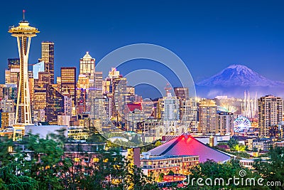 Seattle, Washington, USA Skyline Editorial Stock Photo