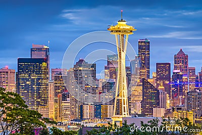 Seattle, Washington, USA Skyline Editorial Stock Photo